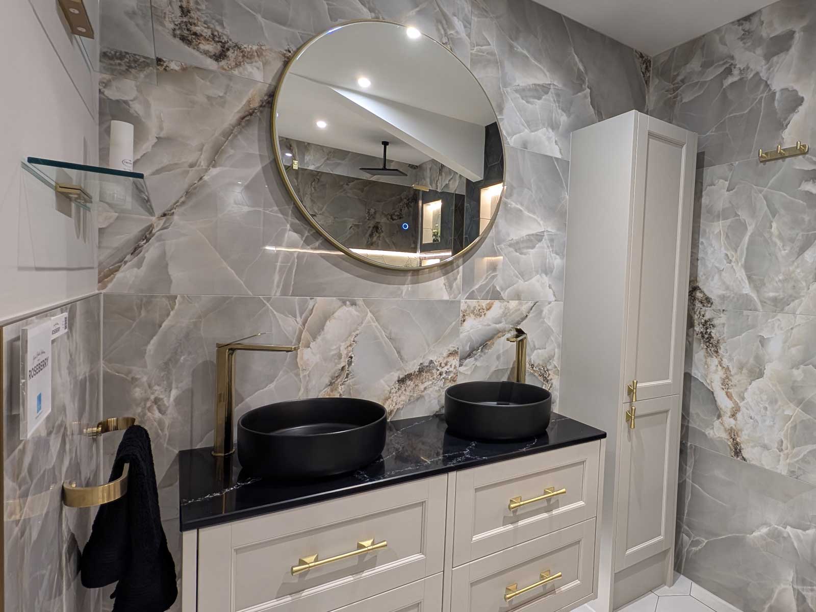 House of Harmony Showroom Display 3 Utopia Roseberry in Natural Limestone