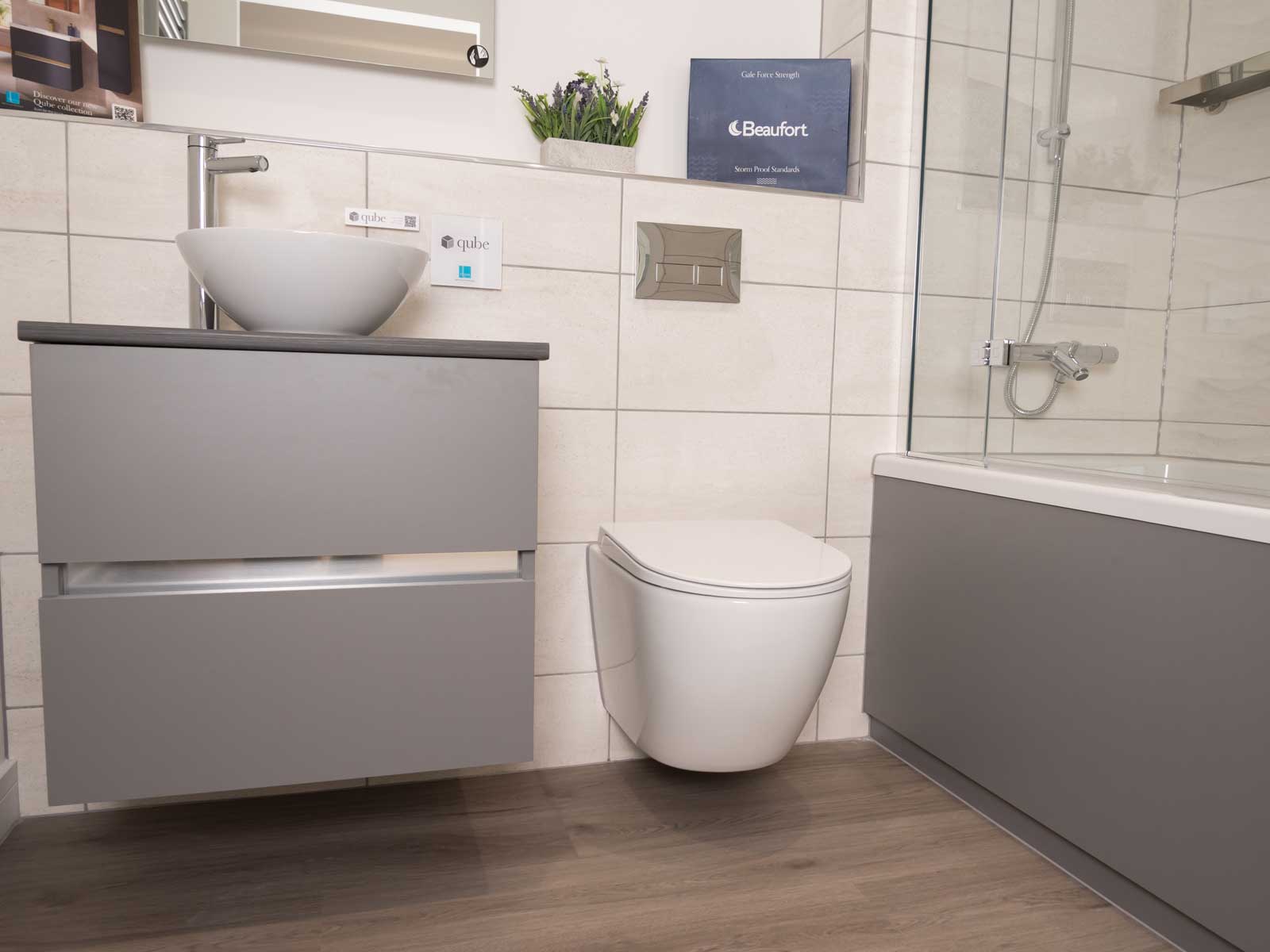House of Harmony Showroom Display 10 Utopia Qube in Matt Grey and Chrome