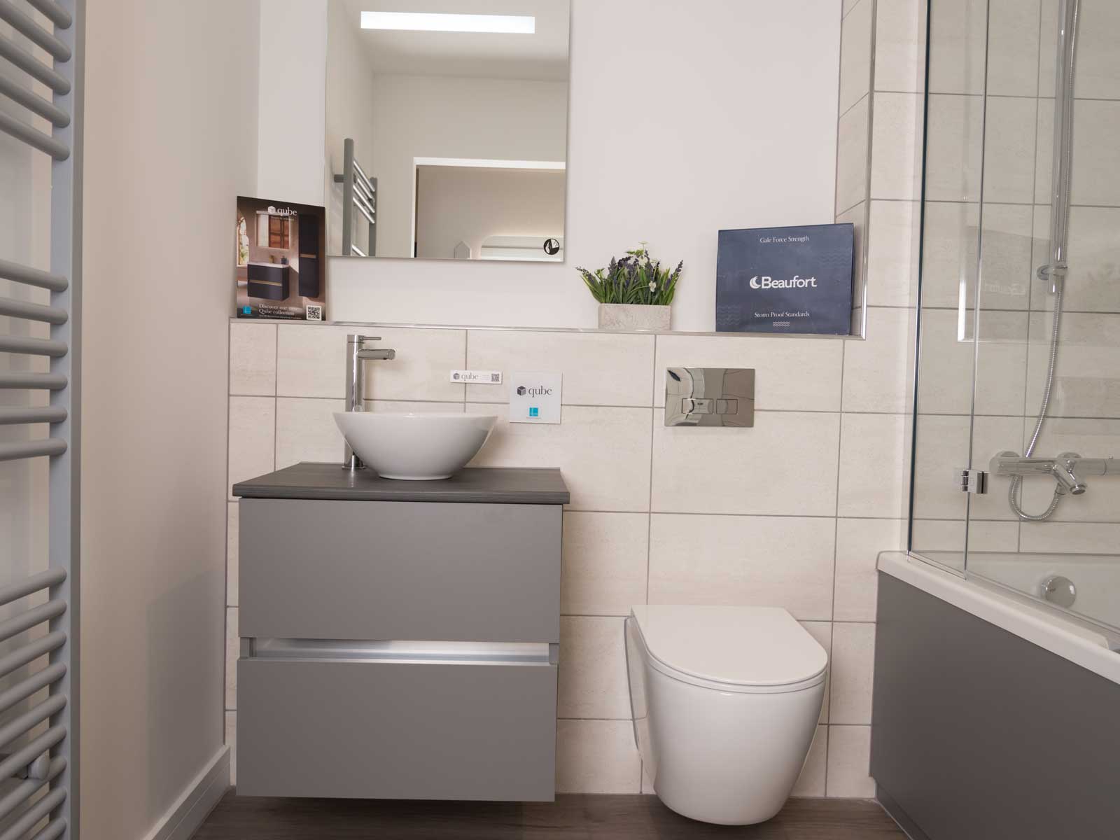 House of Harmony Showroom Display 10 Utopia Qube in Matt Grey and Chrome