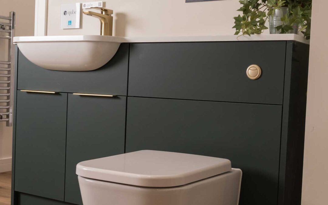 House of Harmony Showroom Display 12 Utopia Qube Edge in Wild Green and Brushed Brass