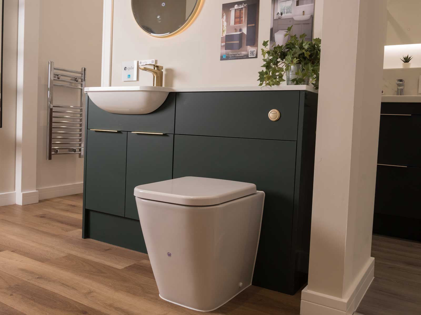 House of Harmony Showroom Display 12 Utopia Qube Edge in Wild Green and Brushed Brass
