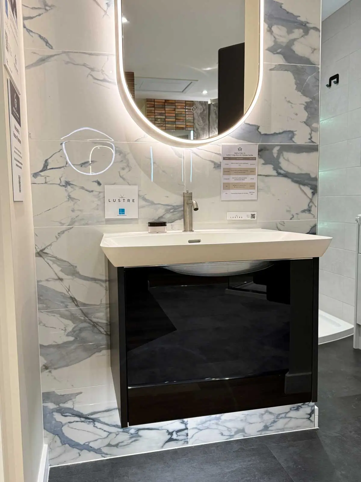 Bathroom Showroom 23 Utopia Lustre in Indigo Blue with Mirror