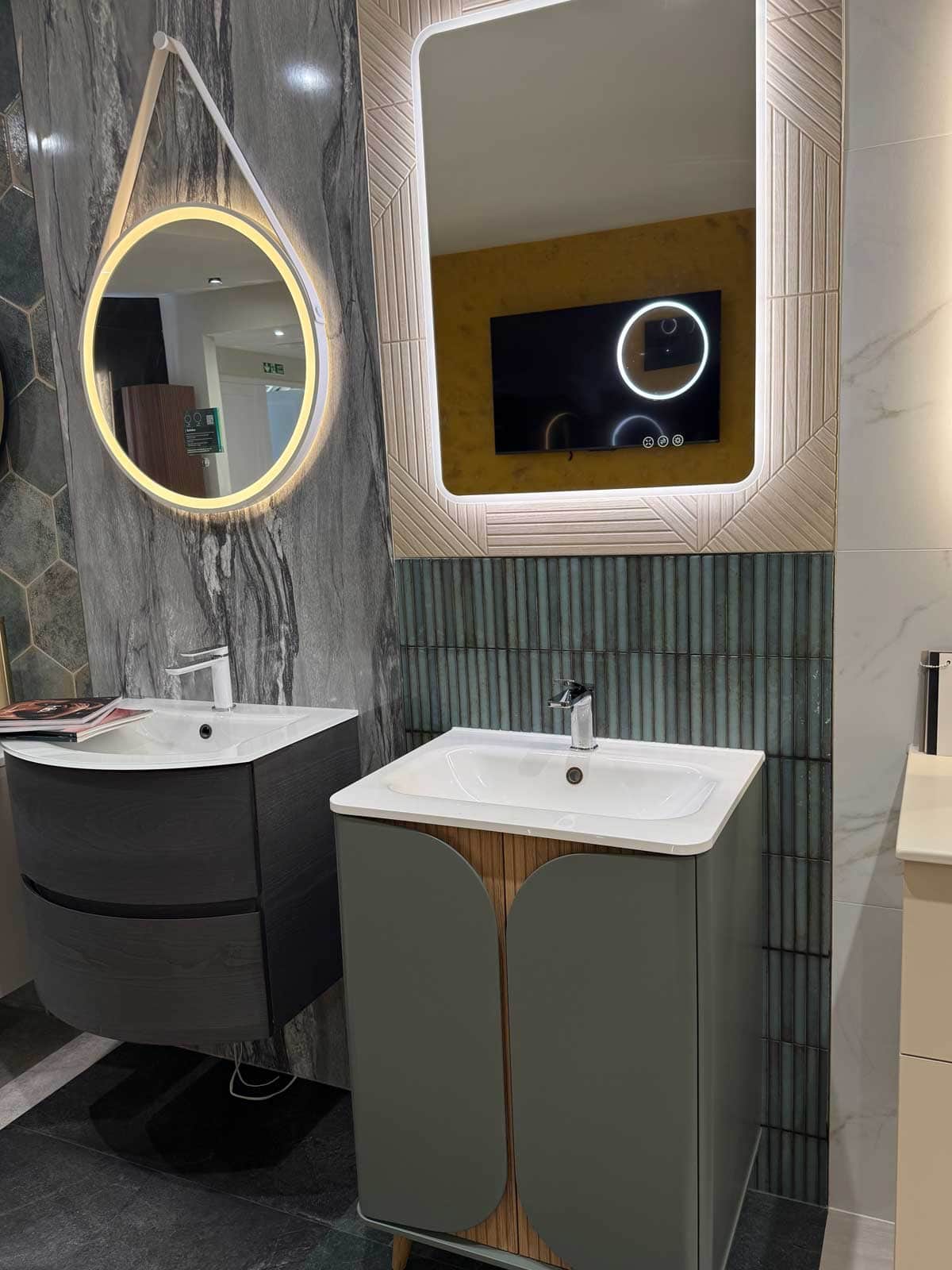 Bathroom Display 38 - Crosswater Tambour in Sage Green with mirror