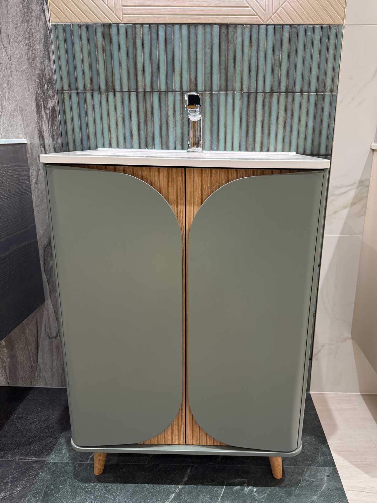 Bathroom Display 38 - Crosswater Tambour in Sage Green