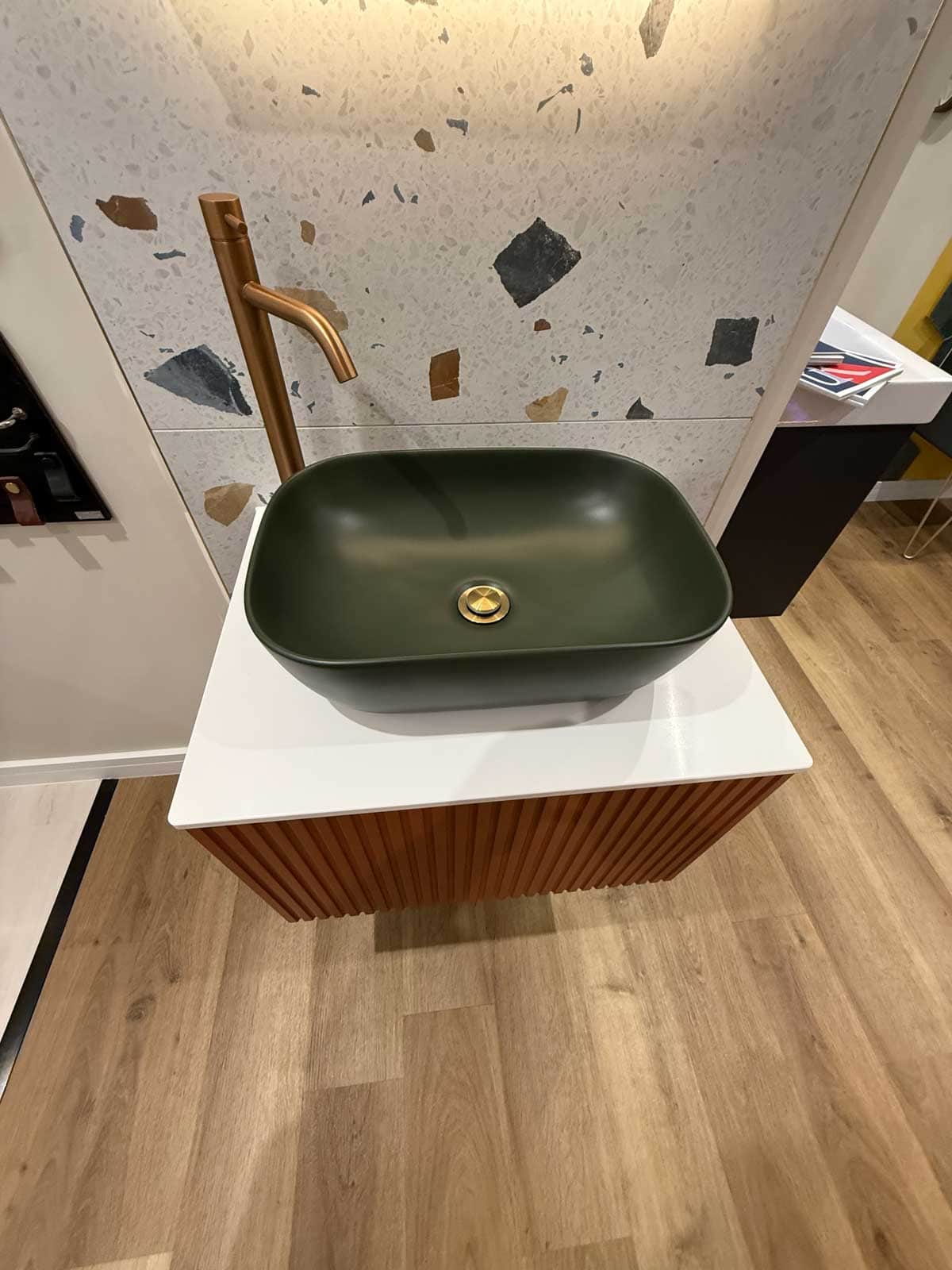 Bathroom Display 40 - Salgar Biba collection in Terracotta top view