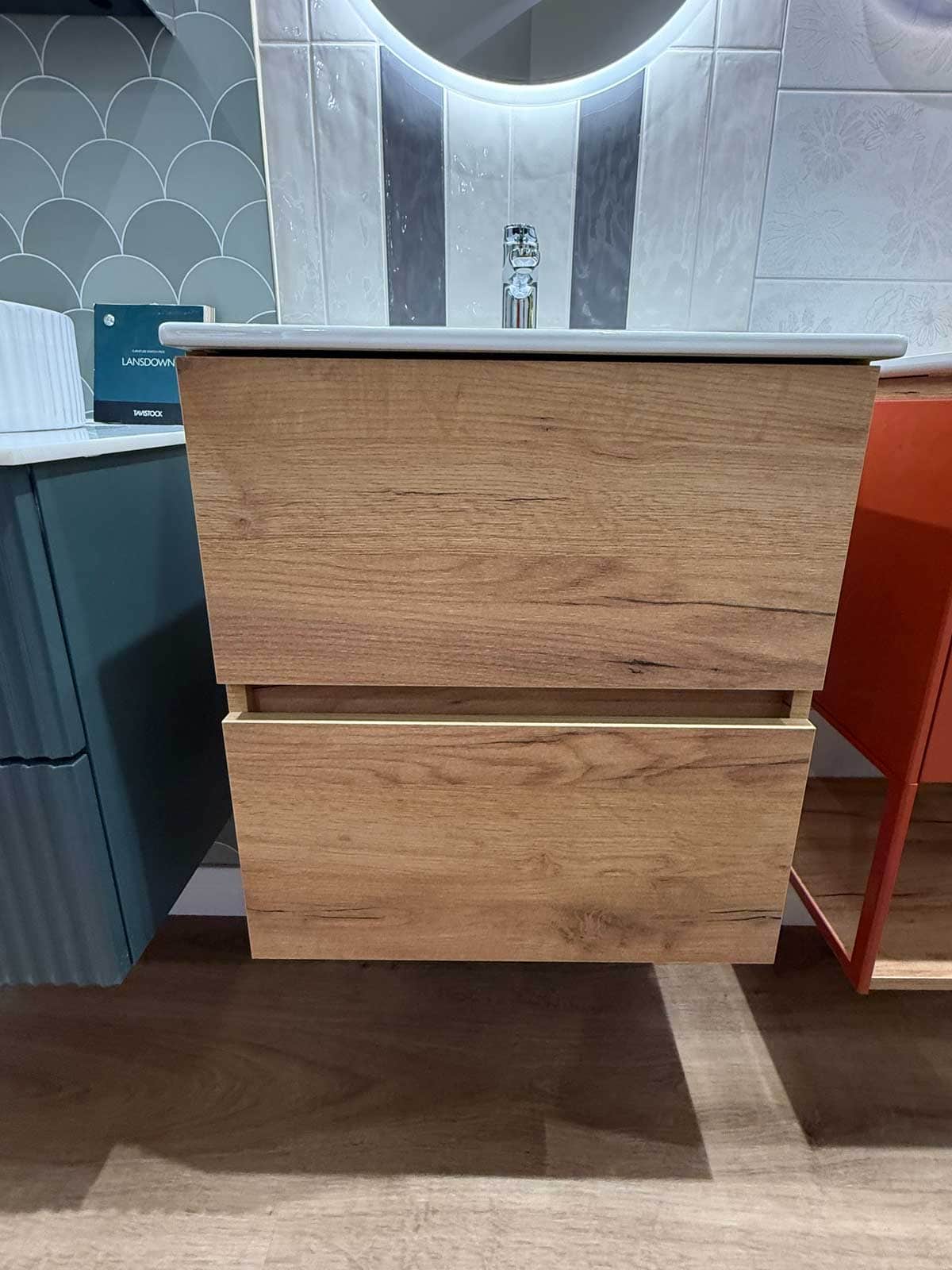 Display 45 - Salgar Fussion line Cloakroom unit in African Oak
