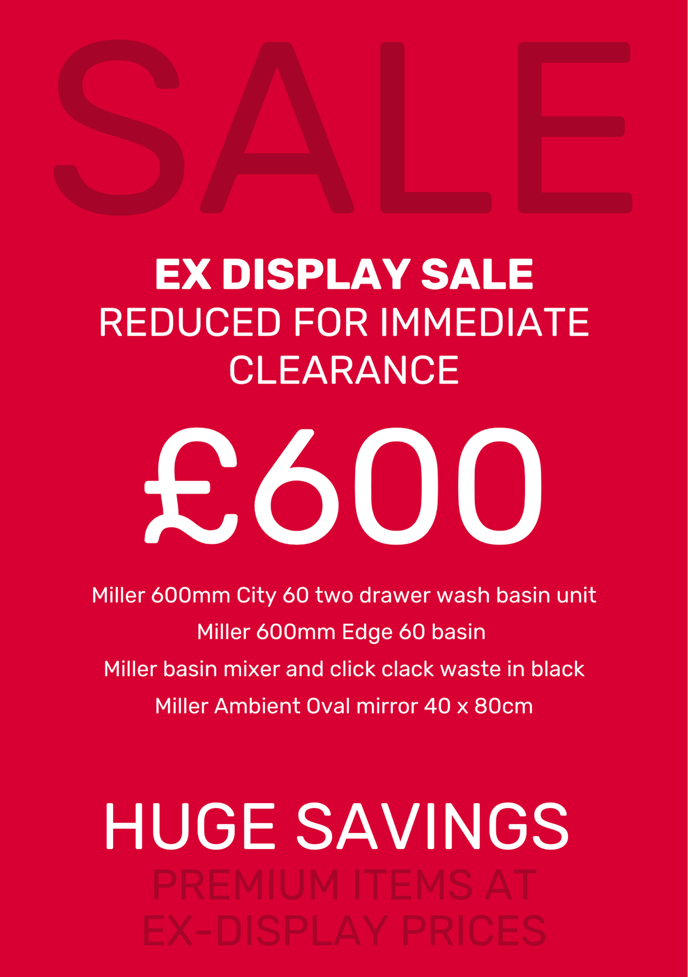 Exc Display sale bay 39