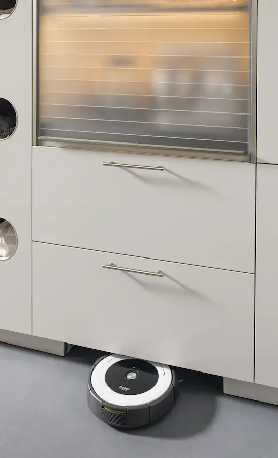 Smart living with lighting technology and storage from Schuller Kitchens