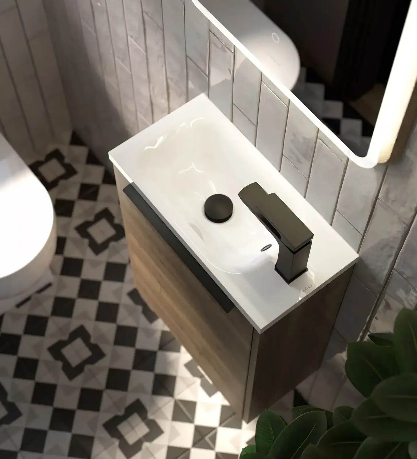 Utopia HeyU Smooth Cloakroom Dorchester Oak Cameo