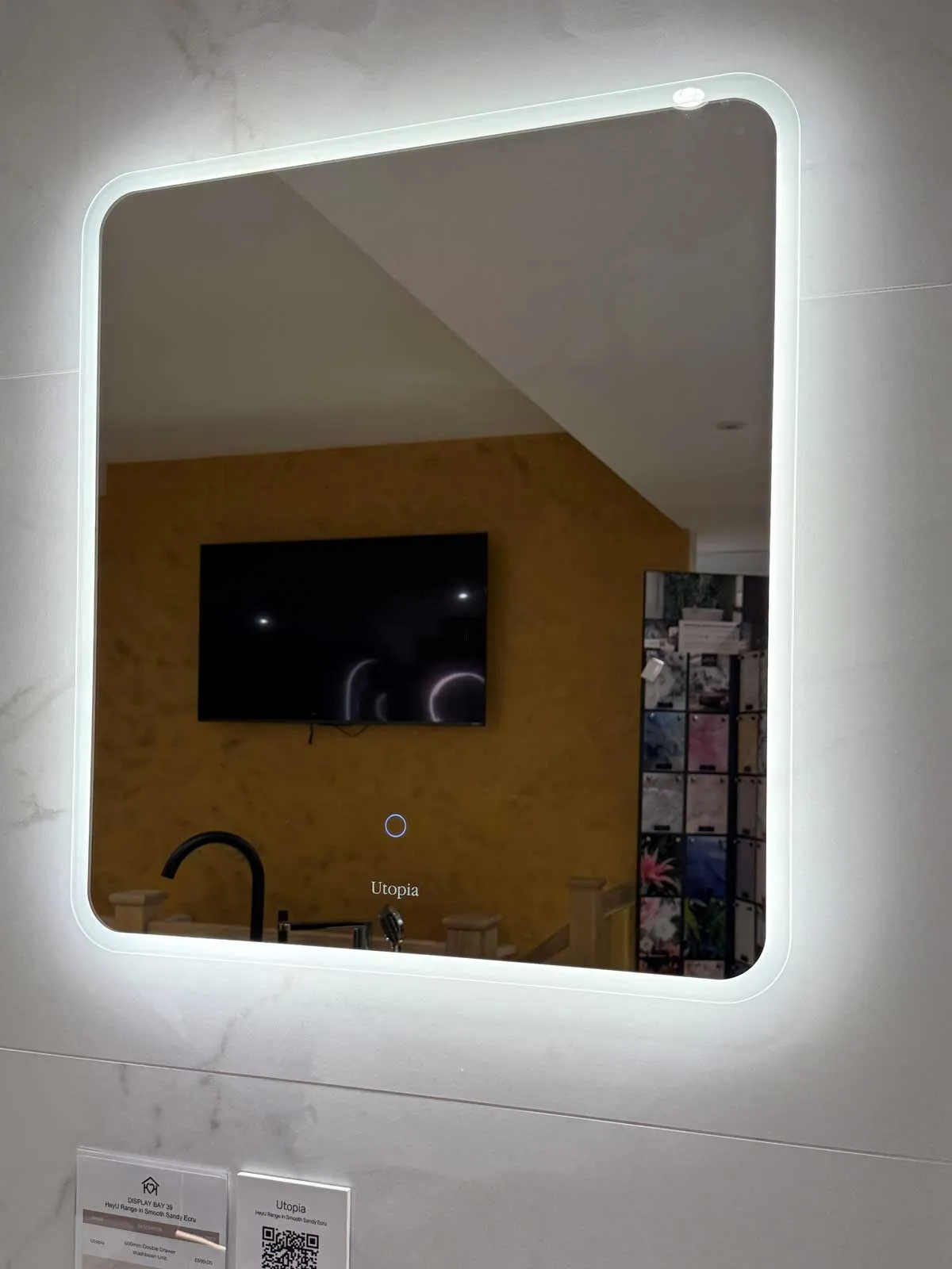 Bathroom Display 39 Utopia GlowLux Soft Square Mirror