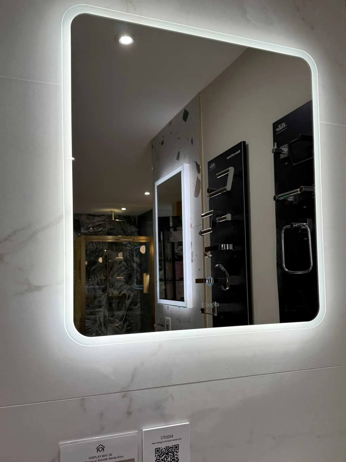 Bathroom Display 39 Utopia GlowLux Soft Square Mirror