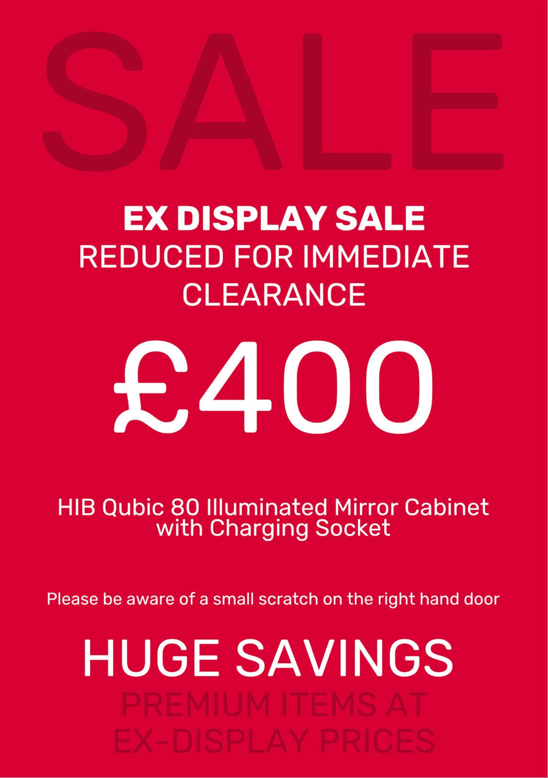 Ex Display Sale Reduced for immediate clearance