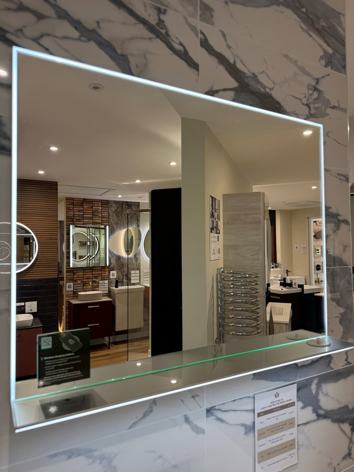 Ex Display 23 HIB Platform 80 LED Mirror with Shelf