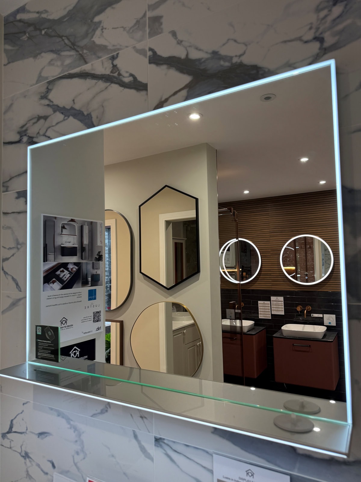 Ex Display 23 HIB Platform 80 LED Mirror with Shelf