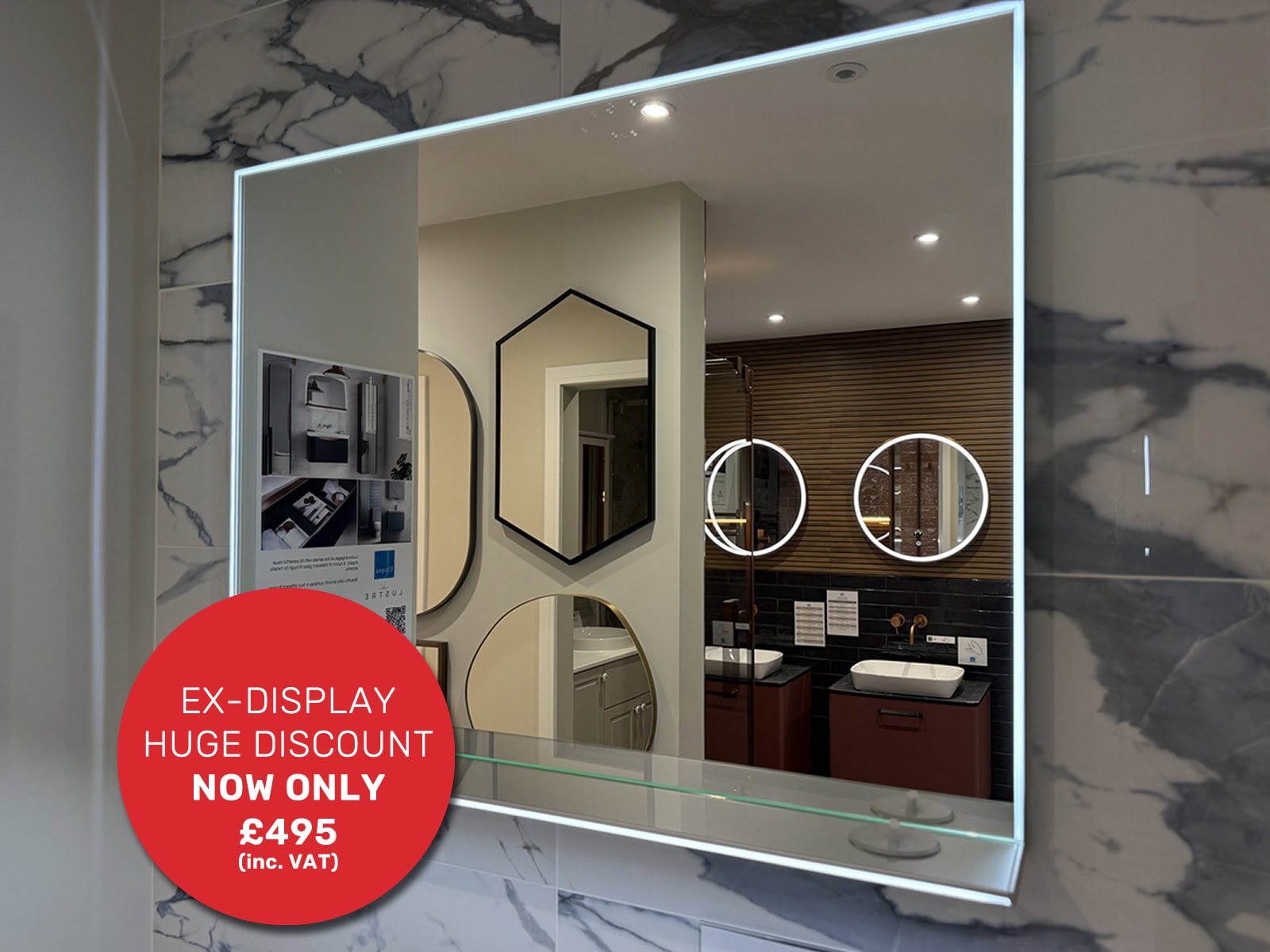 Ex Display HIB Platform 80 LED Mirror with Shelf