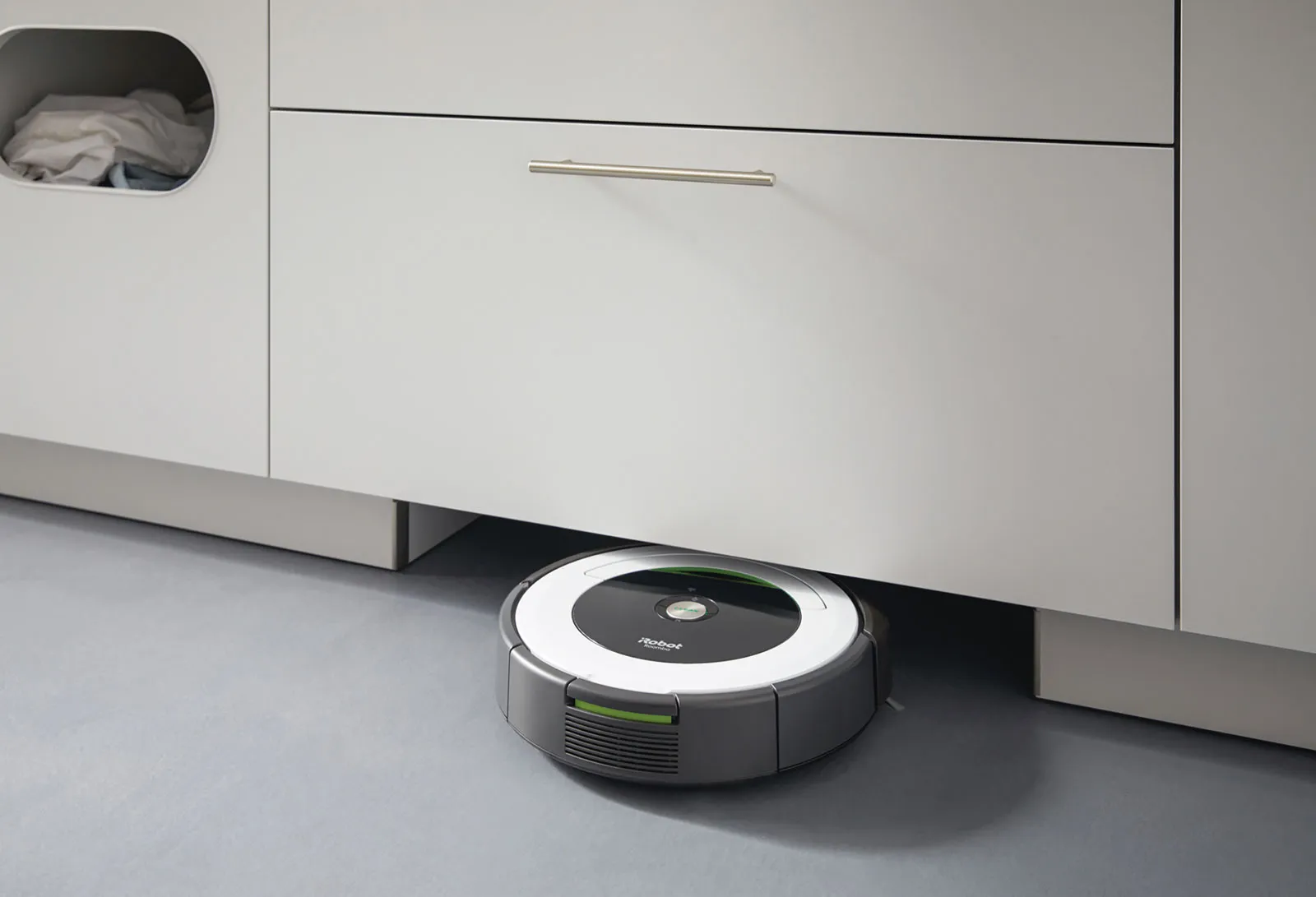 Schuller Kitchens Technology built in robot-vacuum