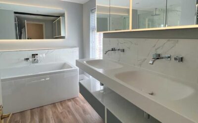 Beautiful Ensuite Bathroom in Utopia Qube in Sorrento Walnut – Bury St Edmunds