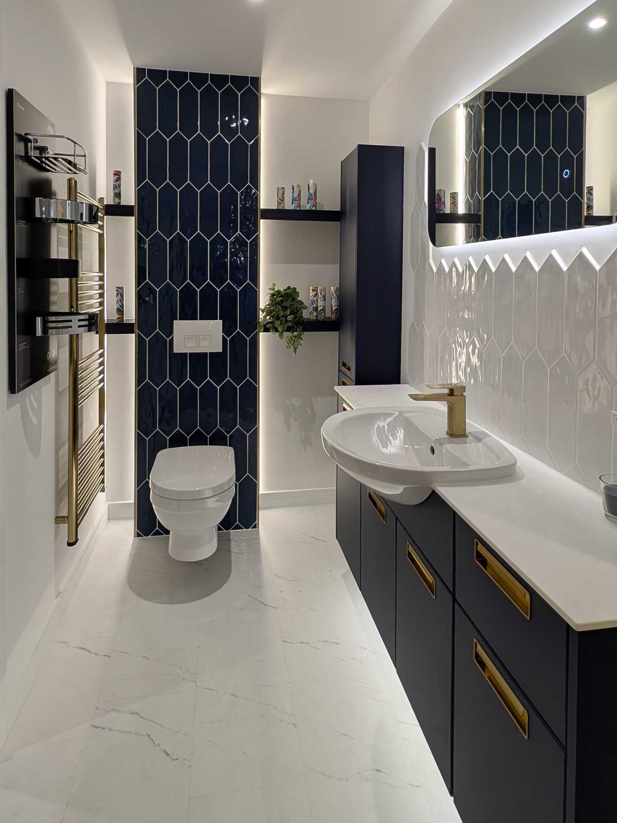 House of Harmony Showroom Display 13 Utopia Original Fitted Furniture Arabella in Azure Blue