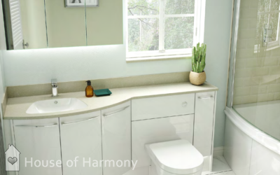 New White Gloss Bathroom by Utopia at House of Harmony